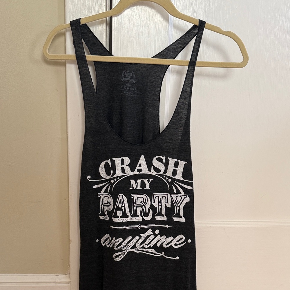 Black Graphic Tank Top